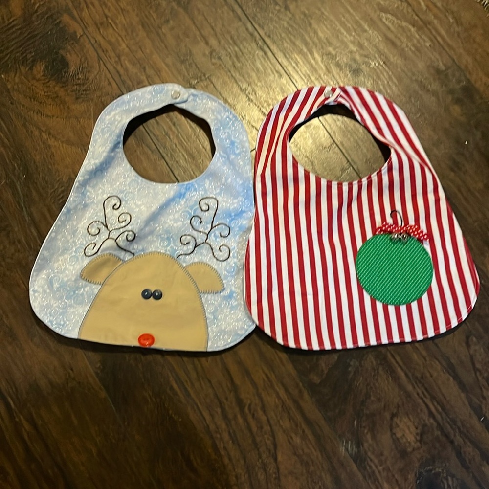 Christmas Baby Bibs Handmade